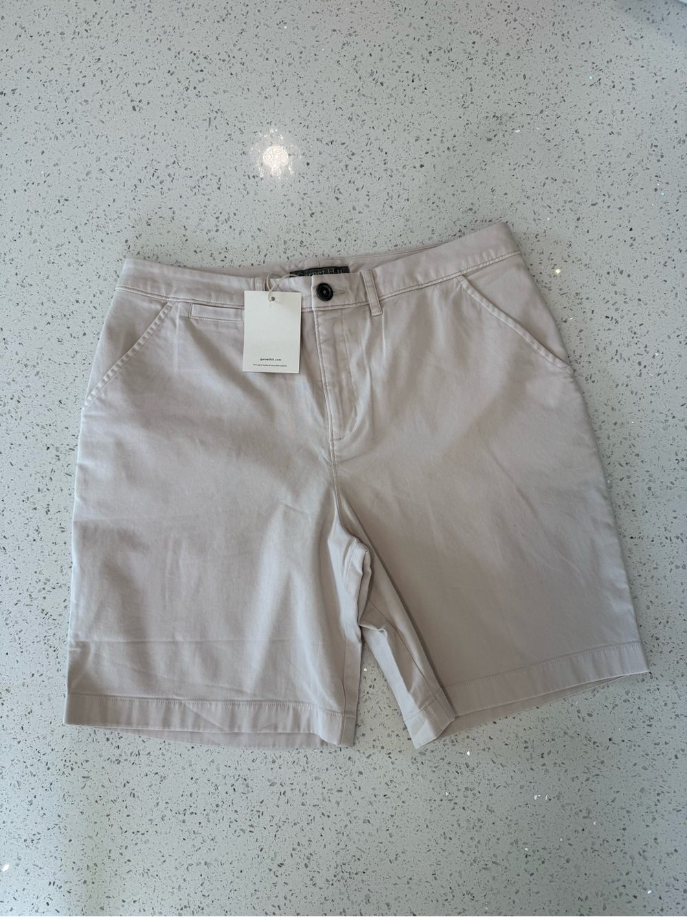 Garnet Hill Light Beige Bermuda Shorts